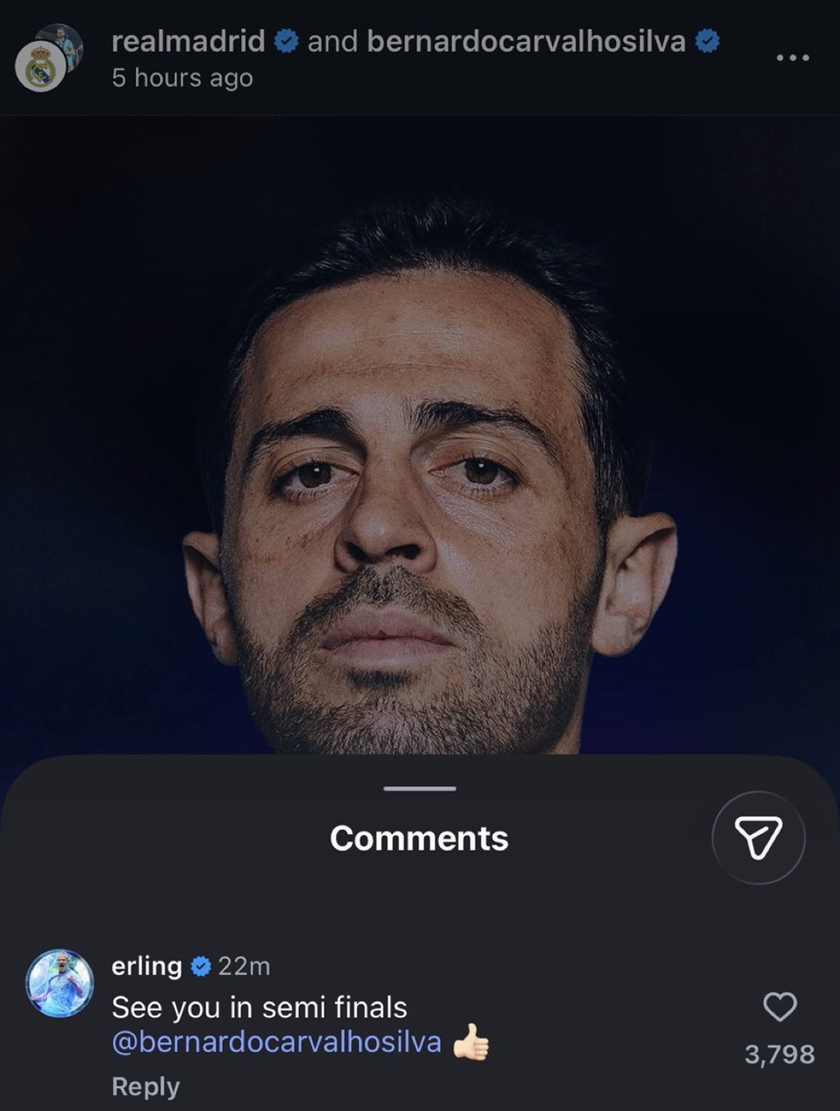 KOMENTARZ Erlinga Haalanda pod ogłoszeniem transferu Bernardo Silvy xD